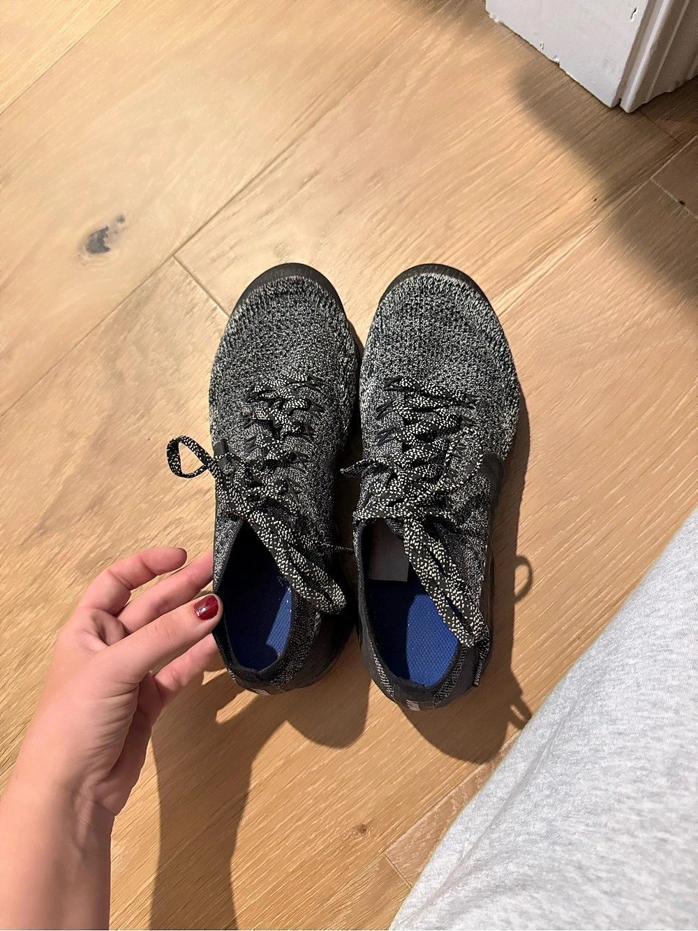 Nike Air VaporMax Flyknit Oreo Black Athletic Sneakers